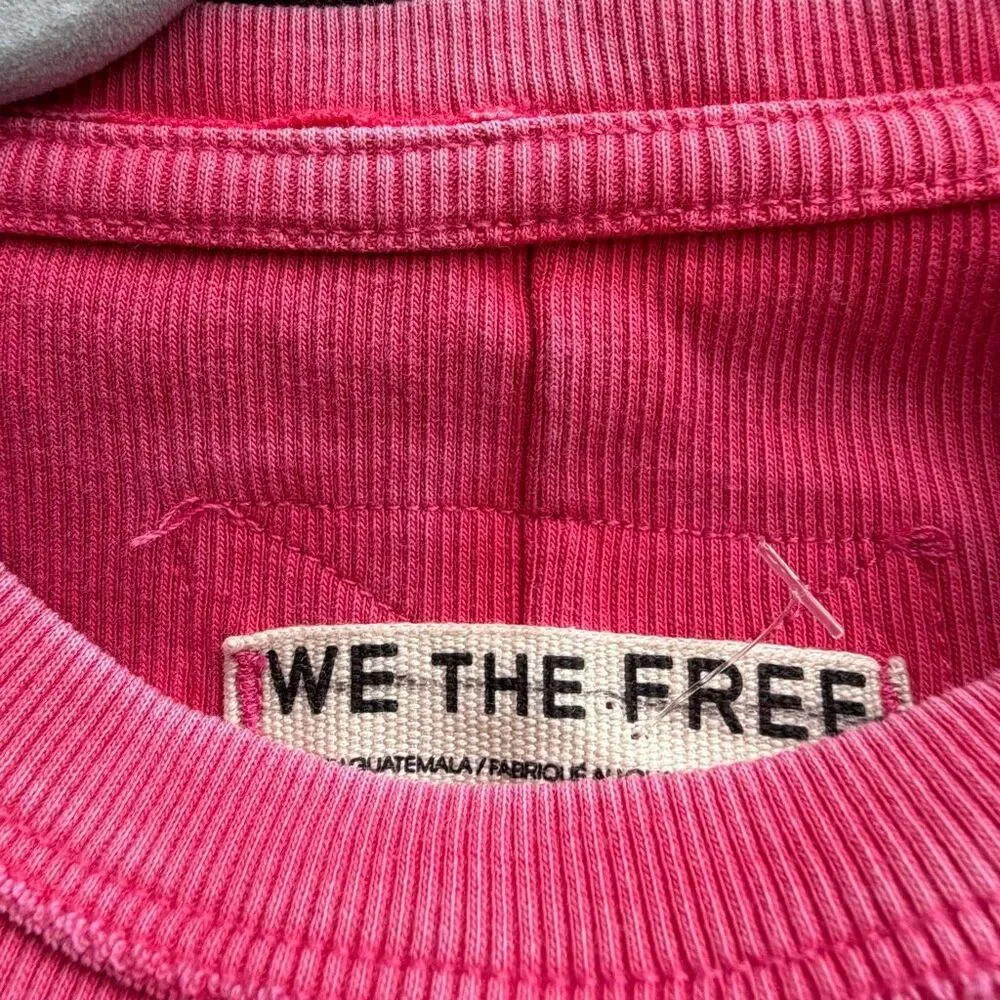 Free People We The Free  Ever Had Tee shirt in hibiscus pop L NWOT